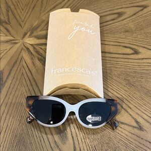 Women's Cat-Eye Sunglasses in Tortoiseshell and White